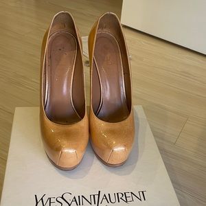 Yess Saint Laurent platform heels in nude pink size 37